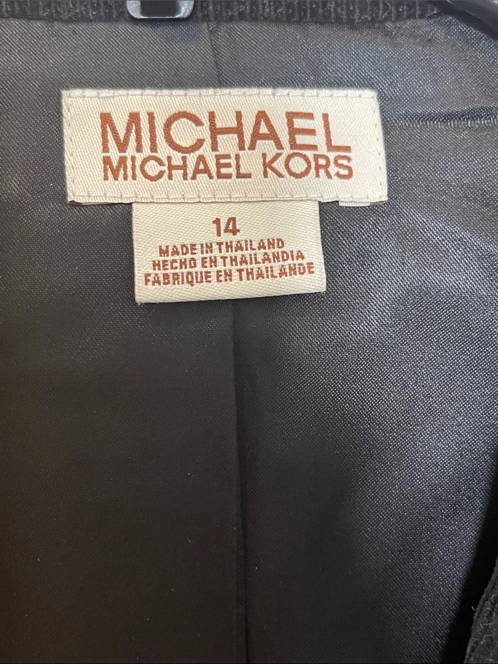Michael Kors Black Corduroy Blazer Jacket Size 14